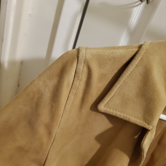 Maxmara weekend tan suede jacket sz 2 - Picture 12 of 16